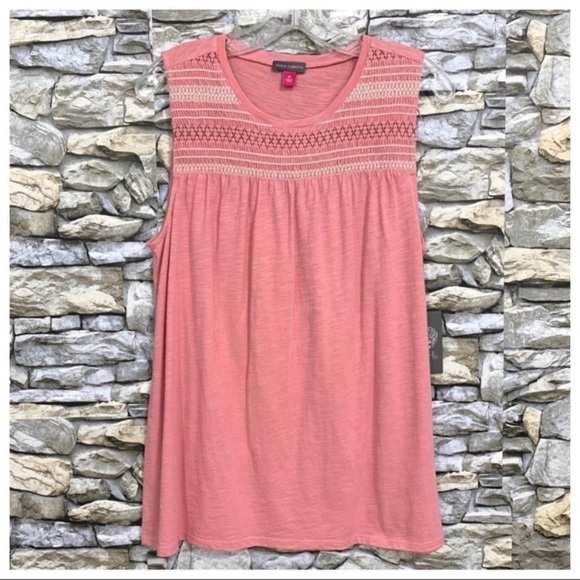 Vince Camuto Tops - #04 Vince Camuto Embroidered Embellished Sleeveless Top Blouse Shirt Dahlia Rose